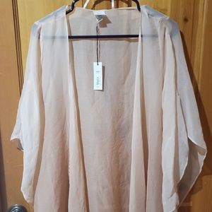 Brand new one size sheer blush "kimono "